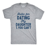 Mens Rules For Dating My Daughter T Shirt Funny Sarcastic Father Joke Rule List Tee For Guys