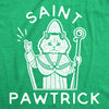 Mens Saint Pawtrick Tshirt Funny St. Paddy's Day Parade Cat Graphic Novelty Tee For Guys