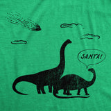 Womens Santa Dinosaurs T Shirt Funny Xmas Dino Meteor Extinction Joke Tee For Ladies