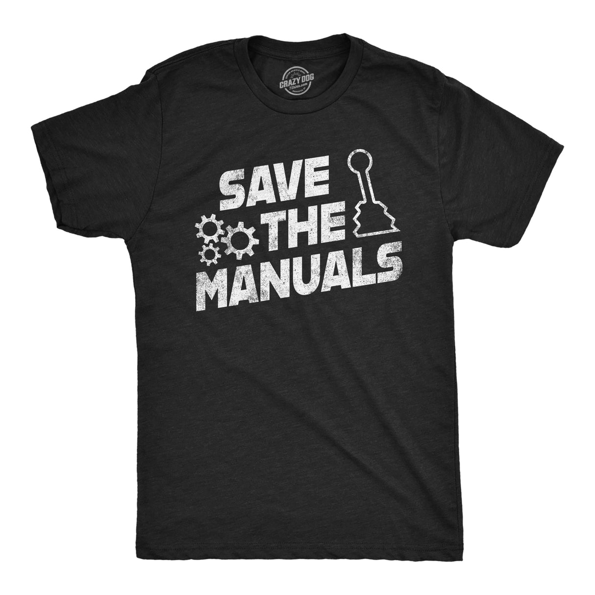 Mens Save The Manuals T Shirt Funny Car Guy Mechanic Graphic Garage Racing Tee