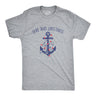 Mens Seas And Greetings T Shirt Funny Xmas Lights Sailing Anchor Joke Tee For Guys