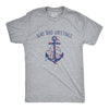 Mens Seas And Greetings T Shirt Funny Xmas Lights Sailing Anchor Joke Tee For Guys