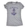Womens Seas And Greetings T Shirt Funny Xmas Lights Sailing Anchor Joke Tee For Ladies