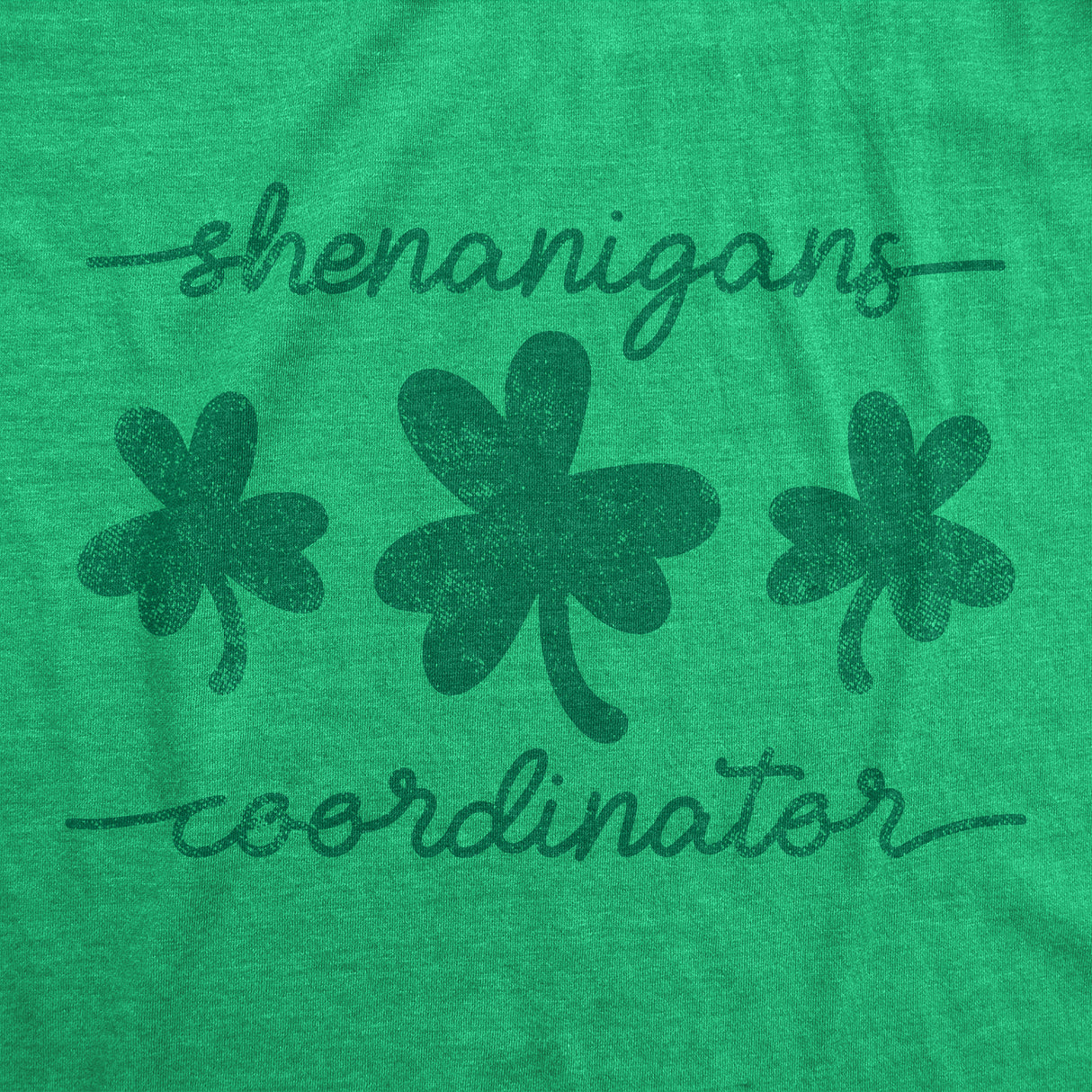 Womens Shenanigans Coordinator Tshirt Funny Saint Patrick's Day Parade Graphic Novelty Tee For Ladies