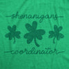 Womens I Put The She In Shenanigans T Shirt Funny Saint Patricks Day St Patty