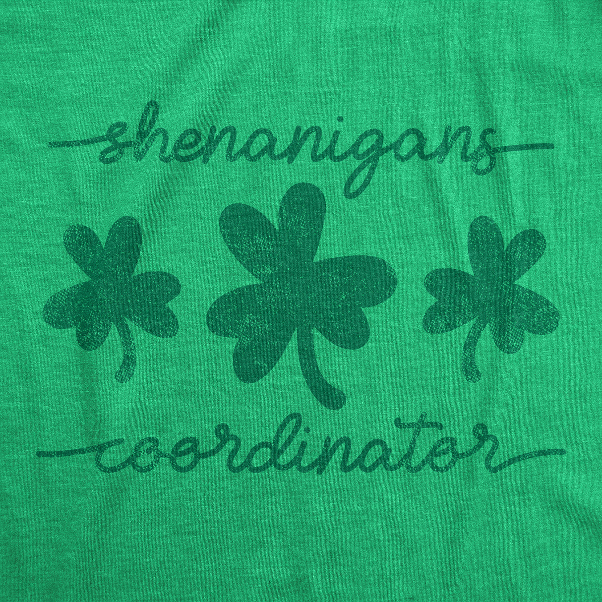 Mens Shenanigans Coordinator T Shirt Funny Saint Patrick's Day Parade Graphic Novelty Tee for Guys