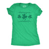 Womens Love Clover Glitter Tshirt Cute Saint Patrick's Day Parade 4 Leaf Graphic Novelty Tee For Ladies