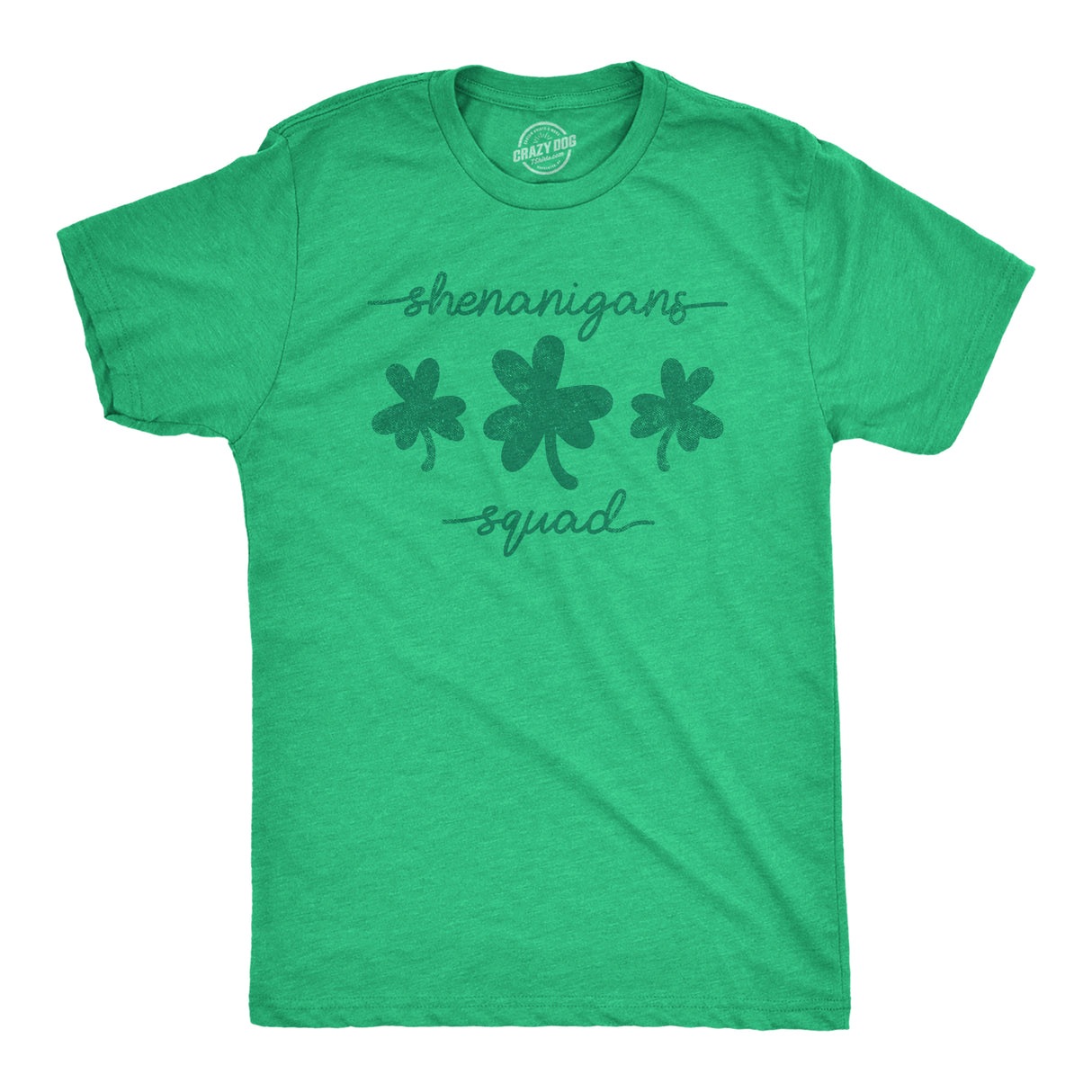 Mens Shenanigans Squad T shirt Funny St Patricks Day Parade Graphic Novelty Tee For Guys