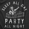 Womens Sleep All Day Party All Night T Shirt Funny Halloween Vampire Partying Tee For Ladies