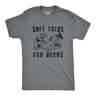 Mens Soft Tacos For Bears T Shirt Funny Sarcastic Camping Bear Attack Graphic Top Gag Gift