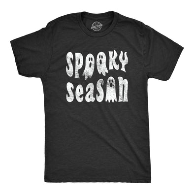 Mens Spooky Season T Shirt Funny Creepy Halloween Ghost Fall Lovers Tee For Guys