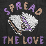 Mens Spread The Love T Shirt Funny Peanut Butter Jelly Sandwich Graphic Tee for Guys