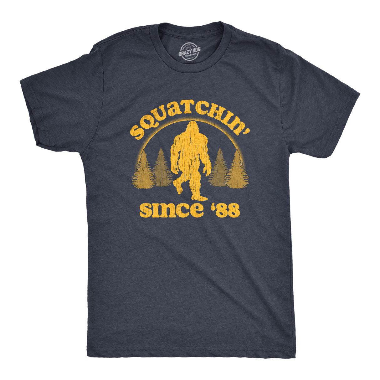 Mens Squatchin Since 88 T Shirt Funny Cool Retro Sasquatch Bigfoot Novelty Tee For Guys