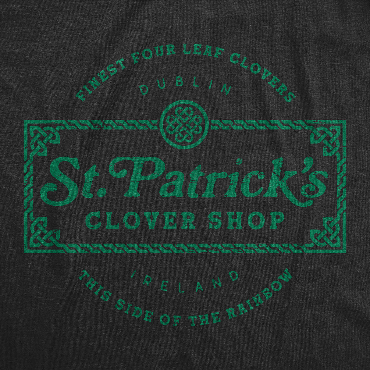 Mens St. Patricks Clover Shop Tshirt Funny Saint Paddy's Day Parade Graphic Novelty Tee For Guys