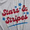 Womens Stars And Stripes Glitter T Shirt Funny Cool Fourth Of July Party Patriotic Tee For Ladies