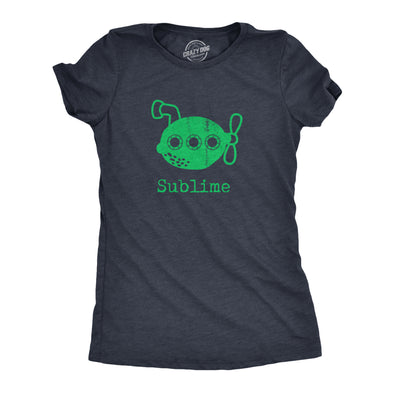 Womens Sublime T Shirt Funny Underwater Lime Submarine Joke Tee For Ladies