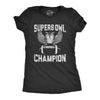 Womens Superb Owl Champion T Shirt Funny Sarcastic Football Pun Graphic Tee For Guys