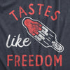 Mens Tastes Like Freedom T Shirt Funny Cool Fourth Of July Party Popsicle Tee For Guys
