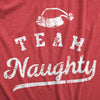 Mens Team Naughty T Shirt Funny Xmas Party Santas List Tee For Guys