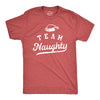 Mens Team Naughty T Shirt Funny Xmas Party Santas List Tee For Guys