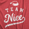 Mens Team Nice T Shirt Funny Xmas Party Santas List Tee For Guys