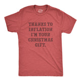 Mens Thanks To Inflation Im Your Christmas Gift T Shirt Funny Xmas Present Economy Tee For Guys