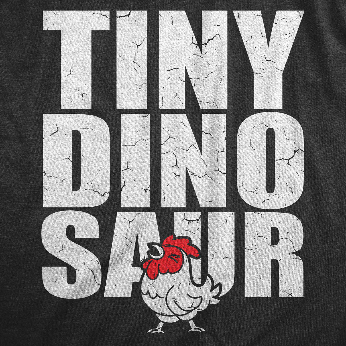 Womens Tiny Dinosaur T Shirt Funny Small Chicken Rooster Joke Tee For Ladies