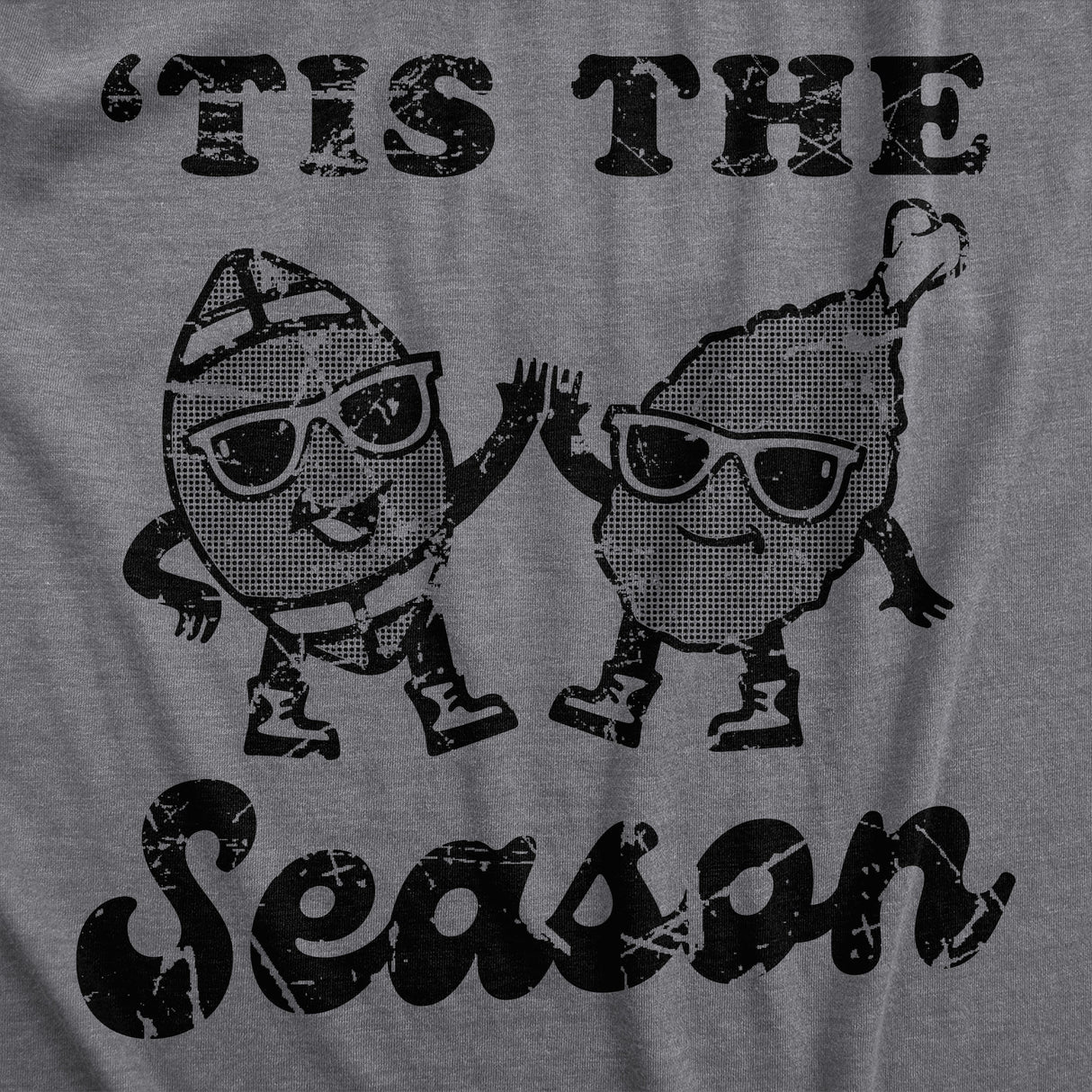 Mens Tis The Season T Shirt Funny Thanksgiving Turkey Football Lovers Tee for Guys