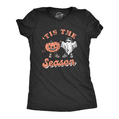 Womens Tis The Season T Shirt Funny Spooky Halloween Costume Lovers Tee For Ladies