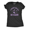 Womens Tonight We Fly Bitches T Shirt Funny Halloween Witch Flying Broom Tee For Ladies