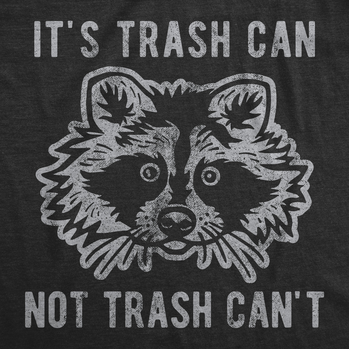 Mens It's Trash Can Not Trash Can't Tshirt Funny Sarcastic Racoon Garbage Bin Graphic Novelty Tee For Guys