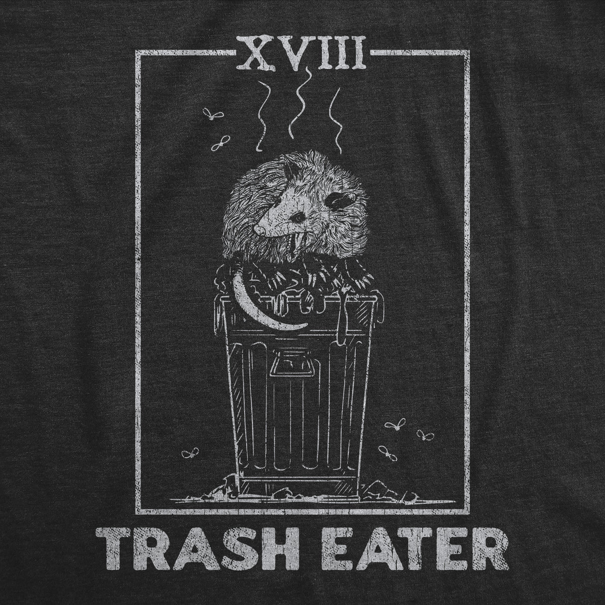 Mens Trash Eater T Shirt Funny Possum Garbage Can Joke Tee For Guys