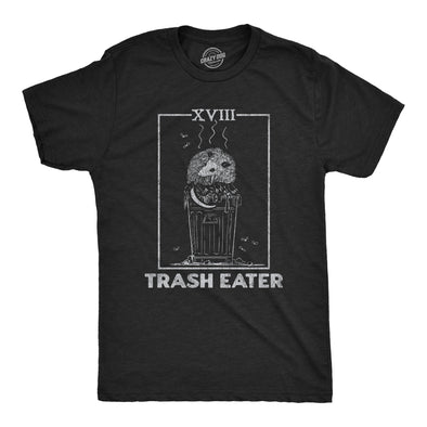 Mens Trash Eater T Shirt Funny Possum Garbage Can Joke Tee For Guys