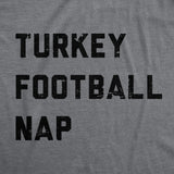 Mens Turkey Football Nap T Shirt Funny Thanksgiving Dinner Tee For Guys