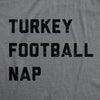 Womens Turkey Football Nap T Shirt Funny Thanksgiving Dinner Tee For Ladies