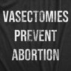 Womens Vasectomies Prevent Abortion Tshirt Funny Reproductive Rights Protest Graphic Tee