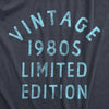 Mens Vintage 1980s Limited Edition T Shirt Funny Cool 1980 Theme Classic Tee For Guys