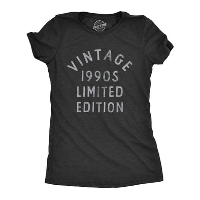 Womens Vintage 1990s Limited Edition T Shirt Funny Cool 1990 Theme Classic Tee For Ladies