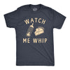 Mens Watch Me Whip T Shirt Funny Thanksgiving Pie Whipped Cream Tee For Guys