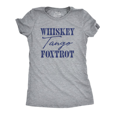 Womens Whiskey Tango Foxtrot T Shirt Funny WTF Phonetic Alphabet Tee For Ladies