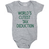 Worlds Cutest Tax Deduction Baby Bodysuit Funny Government Taxaxtion Deductible Jumper For Infants