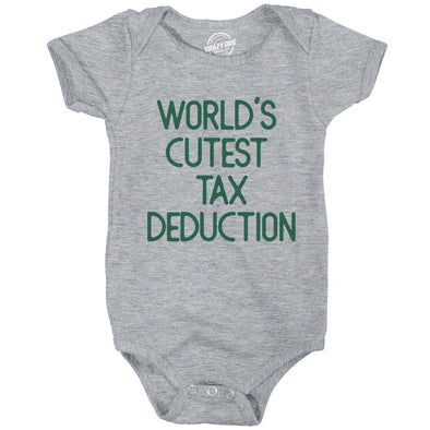 Worlds Cutest Tax Deduction Baby Bodysuit Funny Government Taxaxtion Deductible Jumper For Infants