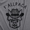 Mens Yallpaca T Shirt Funny Sarcastic Alpaca Joke Graphic Novelty Tee For Guys