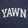 Mens Yawn T Shirt Funny Silly Sleepy Tired Exhaustion Joke Tee For Guys