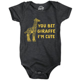 You Bet Giraffe Im Cute Baby Bodysuit Funny Saying Joke Graphic Jumper for Infants