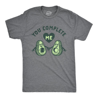 Mens You Complete Me Avocado T Shirt Funny Valentines Day Couple Graphic Tee