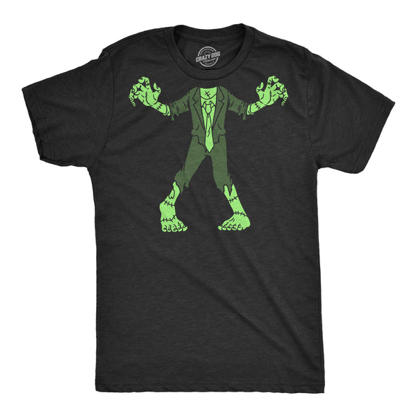 Mens Zombie Body T Shirt Funny Spooky Halloween Party Undead Tee For Guys