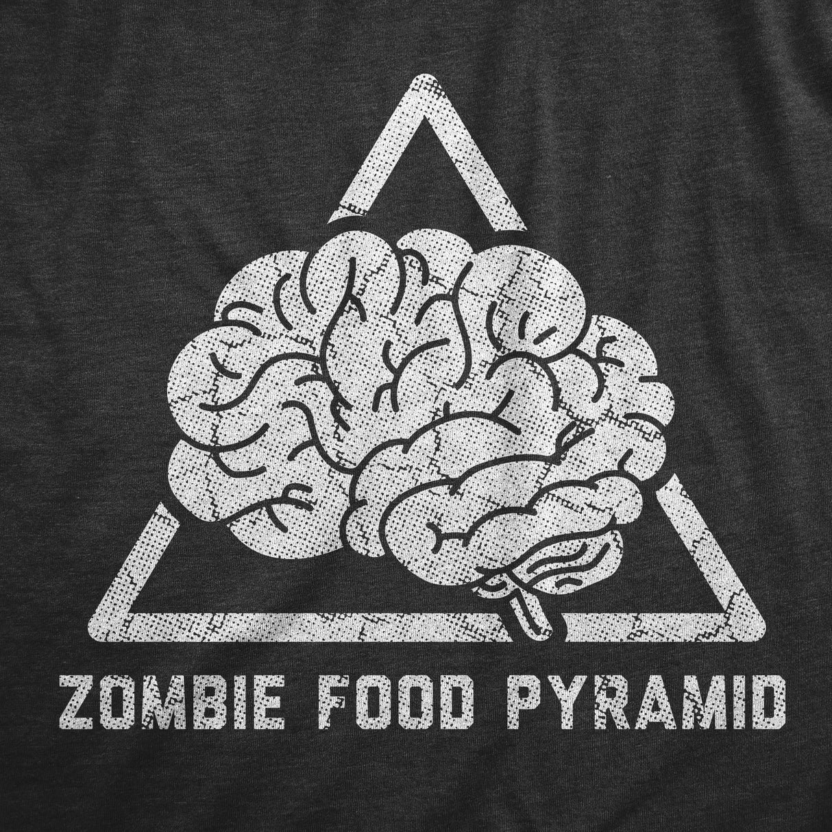 Womens Zombie Food Pyramid T Shirt Funny Undead Nutrition Tee For Ladies