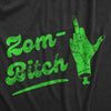 Womens Zom Bitch T Shirt Funny Halloween Party Zombie Middle Finger Tee For Ladies