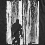 Womens Bigfoot In The Forest T Shirt Funny Sasquatch Outdoors Wild Joke Tee For Ladies